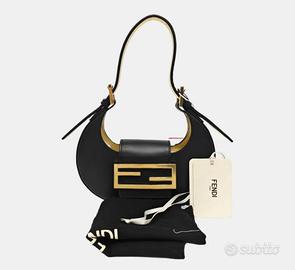 Fendi cookie pelle nera