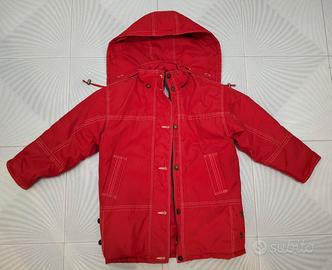 Giubbotto donna Vintage BRUGI Rosso con Cappuccio