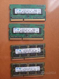 Lotti 2gb o 4 gb Ram DDR3 per notebook pc