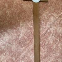 Antico goniometro graduato in legno