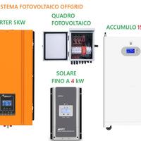 Kit fotovoltaico inverter 5kW accumulo 15 kWh