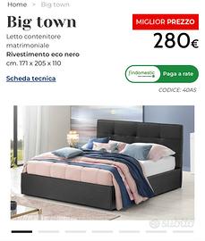 Letto matrimoniale mondo convenenza - già smontato