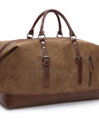 Borsone Duffle Bag Discovery Canvas Marrone nuovo
