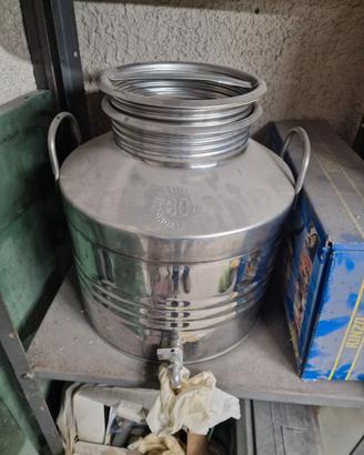 Contenitore Inox 30 Litri Con Rubinetto Uso Alimen