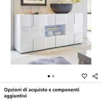 Madia dama mobile TV credenza contenitore bianca