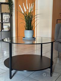 Tavolino in vetro nero da salotto IKEA VITTSJO