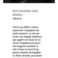 Rete divis MINI Countryman 2026 originale NUOVA