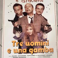 Locandina grande originale "Tre uomini ed una gamb