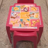 Tavolo e sedie Principesse Disney