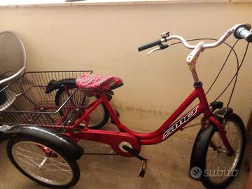 Bici a 3 ruote con cestino