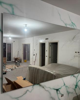 Specchio Rettangolare Parete 310x130CM Legno Nuovo