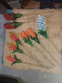 decorazioni pasquali fiori di cera vintage 