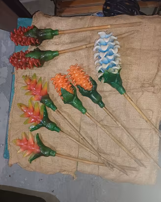 decorazioni pasquali fiori di cera vintage 