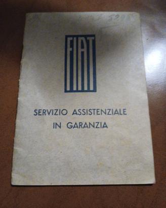 Libretto assistenza FIAT 1937 autocarro militare