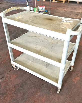 carrello portavivande a 3 ripiani usato
