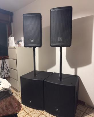 Jbl coppia subwoofer+coppia teste EON718S + EON712