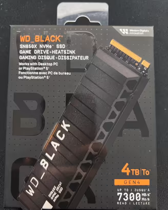 WD Black SN850X 4TB NVMe SSD PCIe 4.0