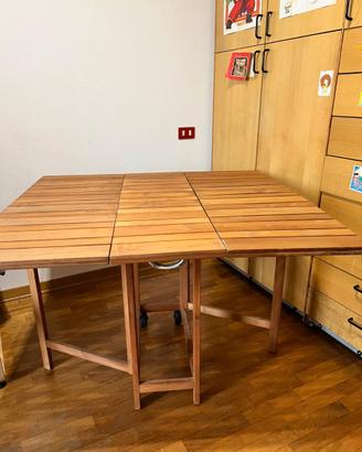 Tavolo legno salvaspazio pieghevole