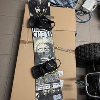 Tavola snowboard ride + attacchi Salomon