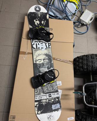 Tavola snowboard ride + attacchi Salomon