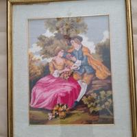 quadro ricamo a mezzo punto