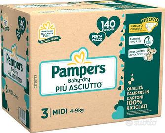 280 Pannolini Pampers baby-dry tg. 3 