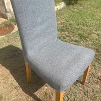 4 sedie ikea legno imbottite con rivestimento