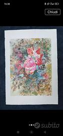 Renzo Vespignani Litografia floreale P.A. 1/20