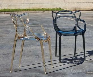 sedie moderne   trasparente, tavolo tondo