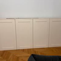 Mobile da parete sospeso in legno bianco