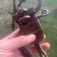 Antico lucchetto con segreto 4 chiavi funzionante