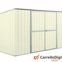 Casetta giardino in Acciaio 345x186 avorio