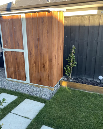 Casetta giardino in Acciaio 155x100cm fin legno