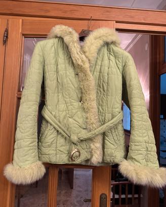 Piumino trapuntato con pelo di Volpe