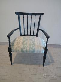 poltrona vintage damascata 