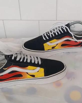 Vans old skool flame da donna