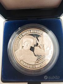  Moneta d'argento 25 ECU Portogallo 1991 Proof