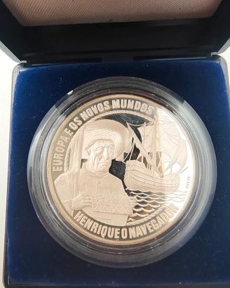  Moneta d'argento 25 ECU Portogallo 1991 Proof