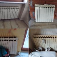 Nove termosifoni in alluminio, varie misure