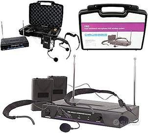 Coppia microfoni professionali ad archetto