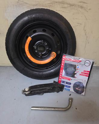 KIT RUOTINO DI SCORTA FIAT PANDA 500 500C LANCIA Y