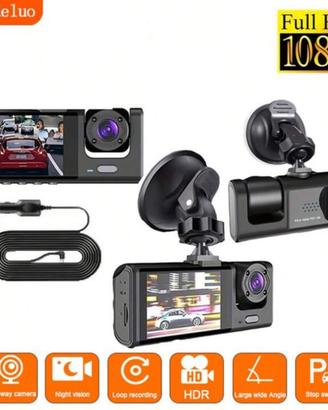 Dashcam Auto HD 1080P – Doppia Lente + Monitor 2″