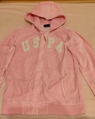 Giacca rosa con cappuccio