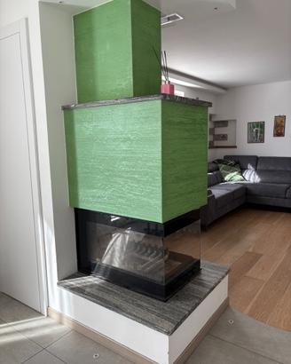 Caminetto a multi combustione legna/pellet