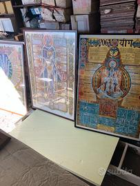 poster vintage yoga esoterismo incorniciati
