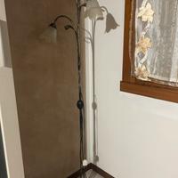 Lampada in ferro battuto con 3 punti luce