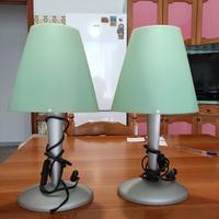 Coppia di lampade vintage verde