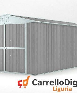 Box garage auto in Acciaio 327x611cm grigio chiaro