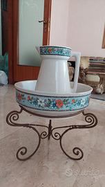 Catino con brocca lava viso antico