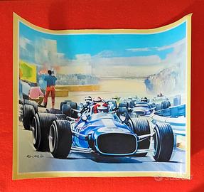 Poster As-Car film (Monoposto F1) cm 63x57 Vintage